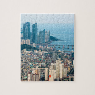 Busan Stadt Skyline. Provinz Yeongnam, Südkorea Puzzle
