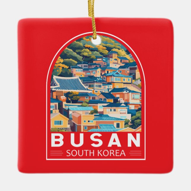 Busan Südkorea Reisemarkt Keramikornament (Vorderseite)