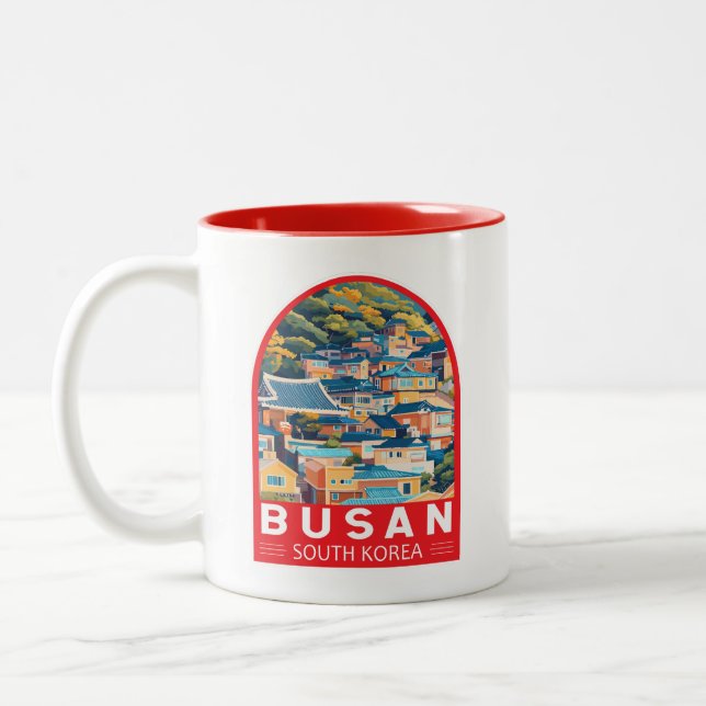 Busan Südkorea Reisemarkt Zweifarbige Tasse (Links)