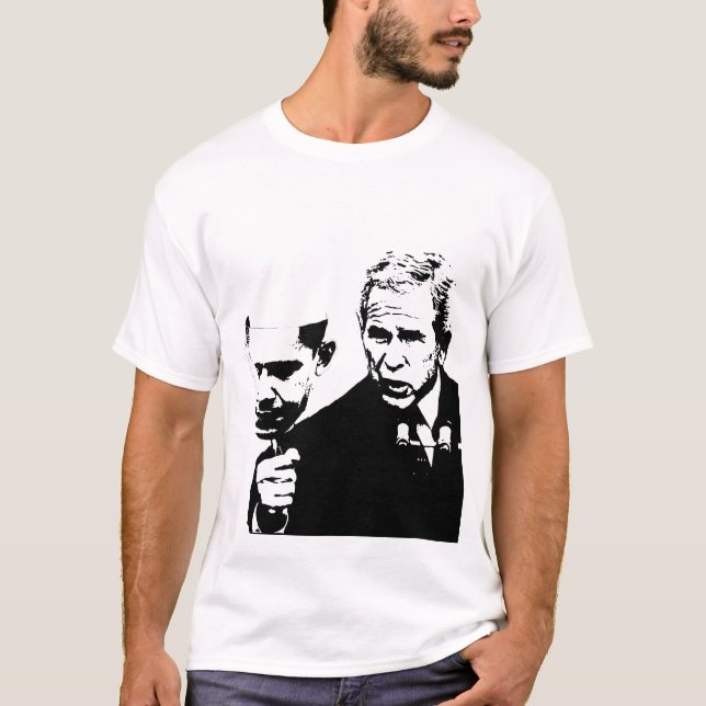 Busch mit Obama-Maske T-Shirt (Vorderseite)