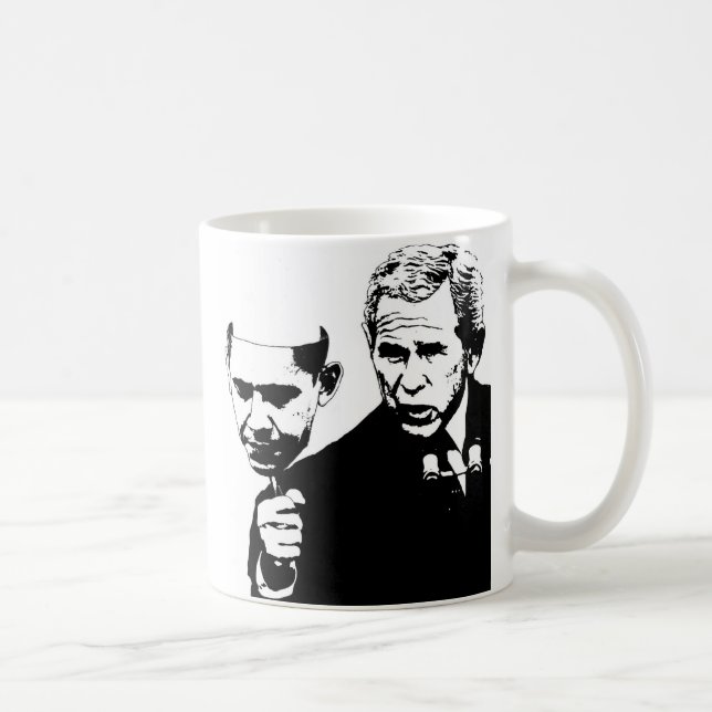 Busch mit Obama-Maske Tasse (Rechts)