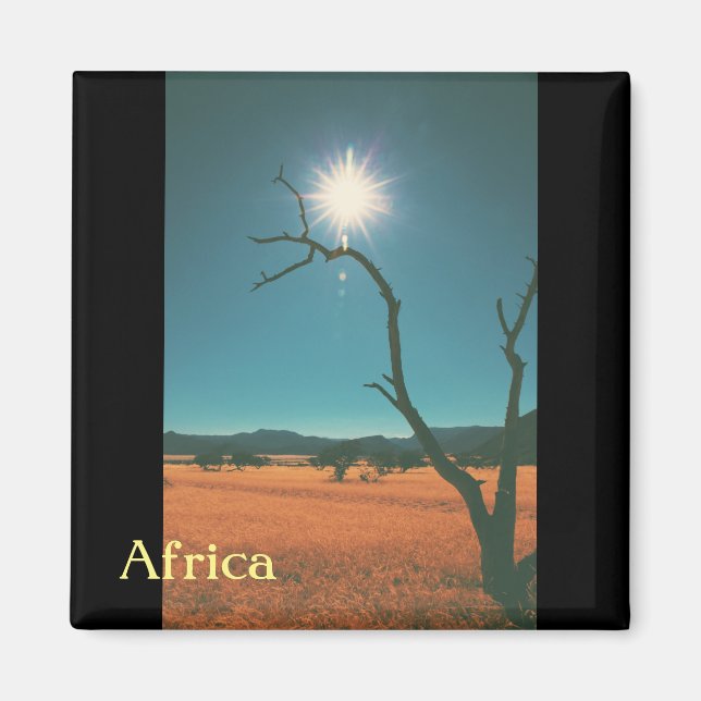 Busch Savannenlandschaft Afrika Baum Magnet (Vorne)