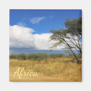Busch Savannenlandschaft Afrika Safari Baum Magnet