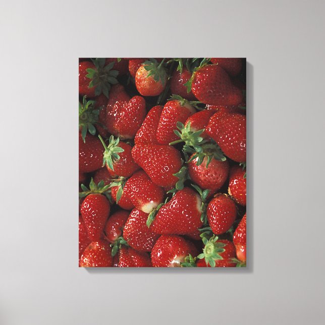 Buschel von Erdbeeren Leinwanddruck (Vorderseite)
