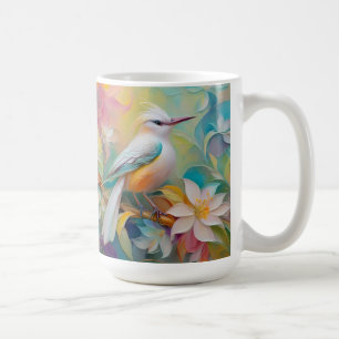 Büscheliger Goldener Fantasie Vogel Kaffeetasse
