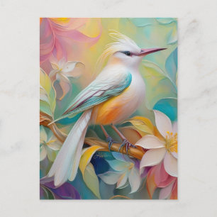 Büscheliger Goldener Fantasie Vogel Postkarte