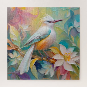 Büscheliger Goldener Fantasie Vogel Puzzle