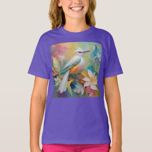 Büscheliger Goldener Fantasie Vogel T-Shirt