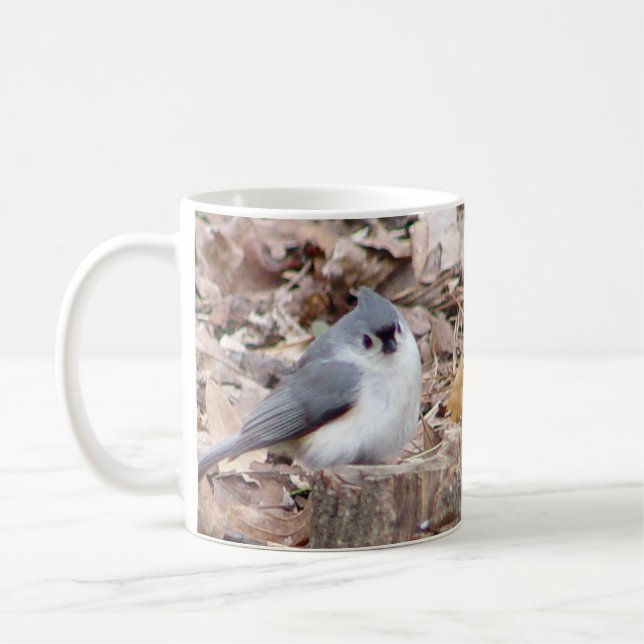 Büscheliger Titmouse-Vogel-Tasse Kaffeetasse (Links)