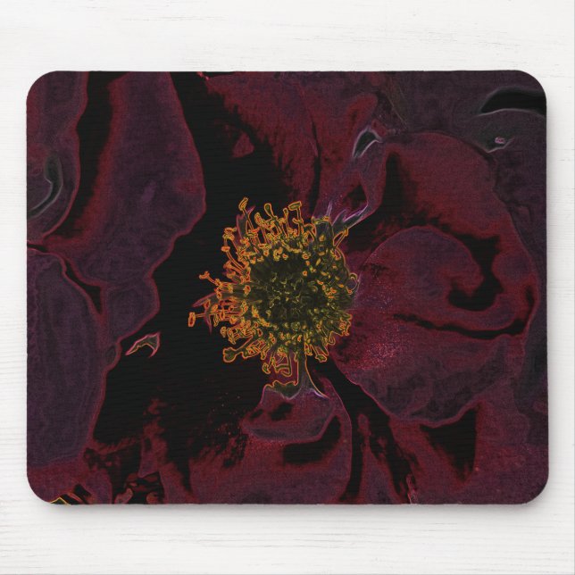 Buschrosen Neon Mousepad (Vorne)