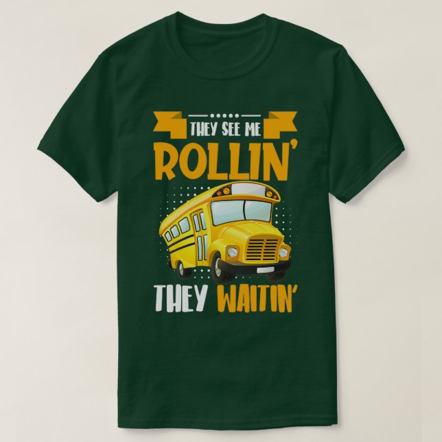 Busdesign für Schulbus- oder Busfahrer 12 T-Shirt (Design vorne)