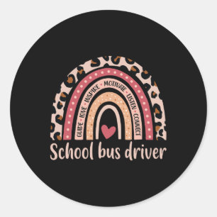 Busfahrer 100. Schulbusfahrerwoche Runder Aufkleber