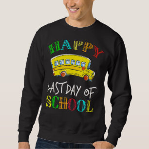 Busfahrer am letzten Schultag Schulbusfahrer Sweatshirt