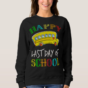 Busfahrer am letzten Schultag Schulbusfahrer Sweatshirt