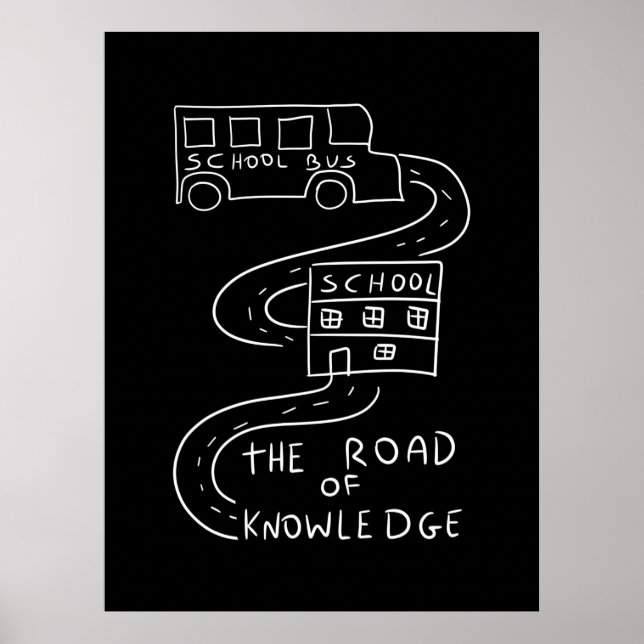 Busfahrer auf der Straße des Wissens Poster (Vorne)