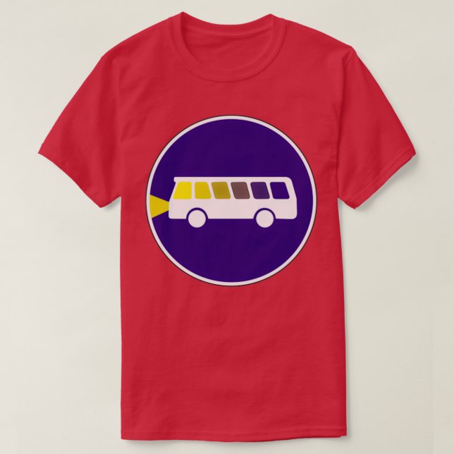 Busfahrer auf Nachtautobahn T-Shirt (Design vorne)