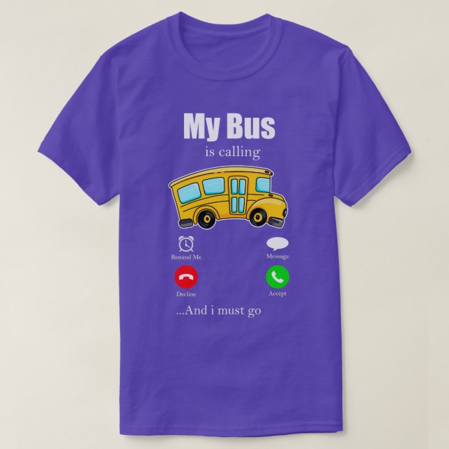 Busfahrer Beruf Omnibus Bushaltestelle 1 T-Shirt (Design vorne)