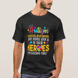 Busfahrer der Autismus-Schule schauen ihren Helden T-Shirt