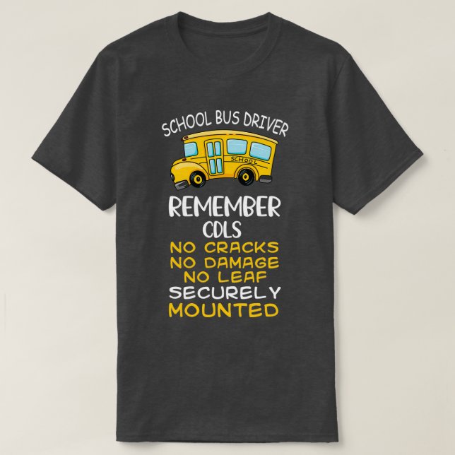 Busfahrer der Funny School geben keine Risse, kein T-Shirt (Design vorne)