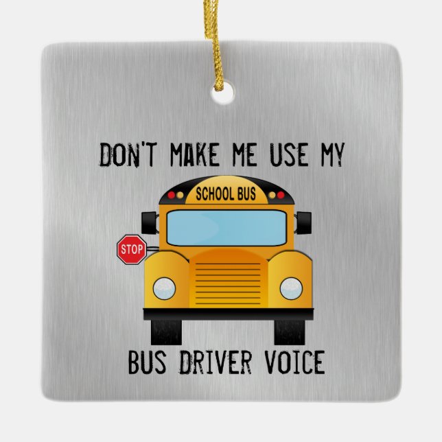 Busfahrer der Funny School Keramikornament (Vorderseite)