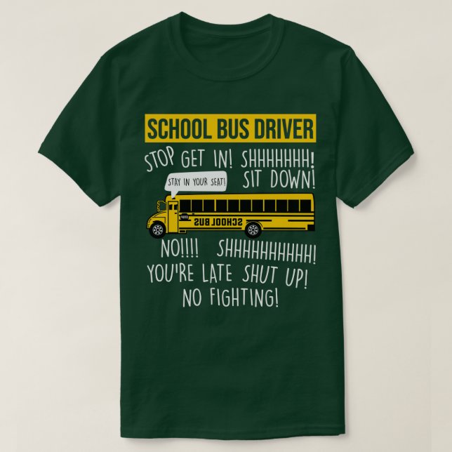 Busfahrer der Gelben Busgesellschaft Shirt School  (Design vorne)