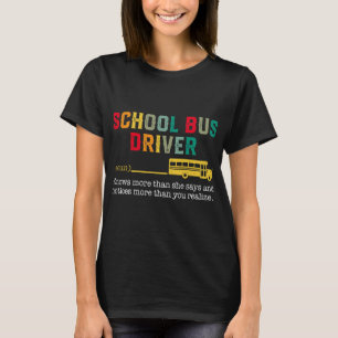 Busfahrer der Proud-Schule Definition Gelber Busfa T-Shirt