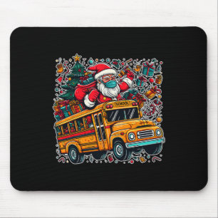 Busfahrer der Santa Mask School Funny Christma Mousepad