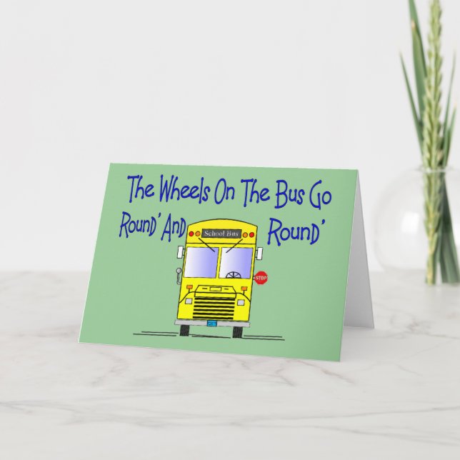 Busfahrer "Die Räder im Bus" Karte (Vorderseite)