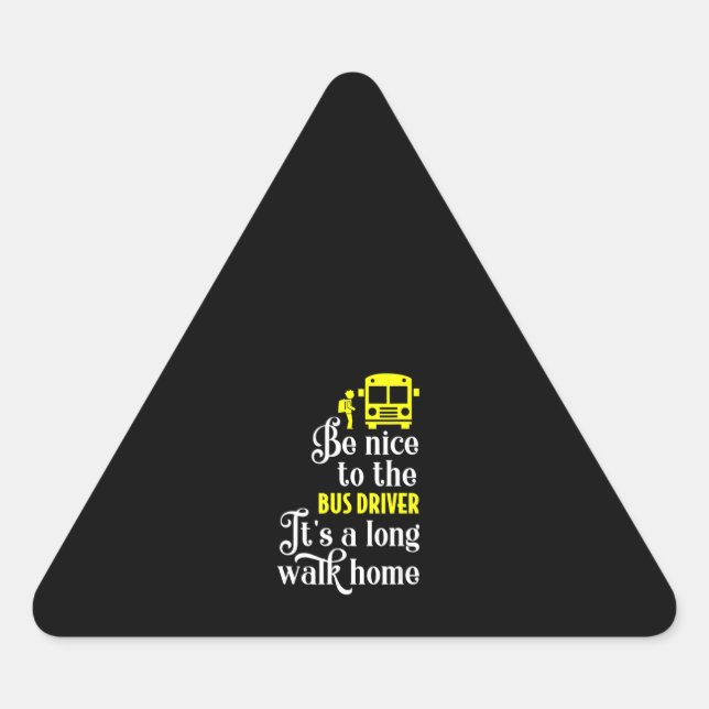 Busfahrer Dreieckiger Aufkleber (Vorderseite)
