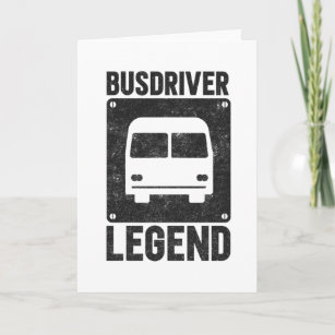 Busfahrer Funny Bus Legende Schulbus Karte