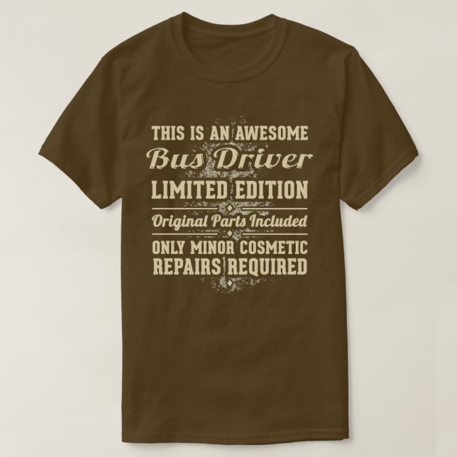 Busfahrer Funny Job Gift T-Shirt (Design vorne)