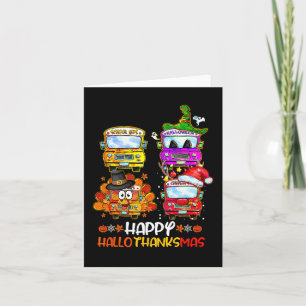 Busfahrer glücklich Hallothanksmas Erntedank Chris Karte
