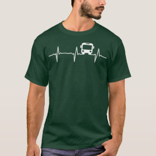 Busfahrer Heartbeat Schoolbus T-Shirt