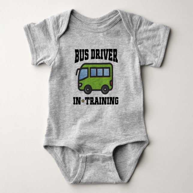 Busfahrer im Training Baby Strampler (Vorderseite)