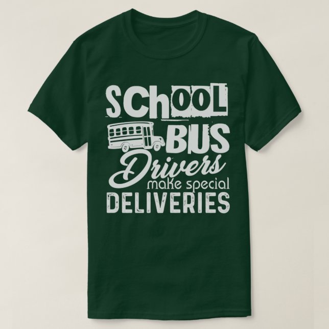 Busfahrer in der Schule leisten besondere Lieferun T-Shirt (Design vorne)
