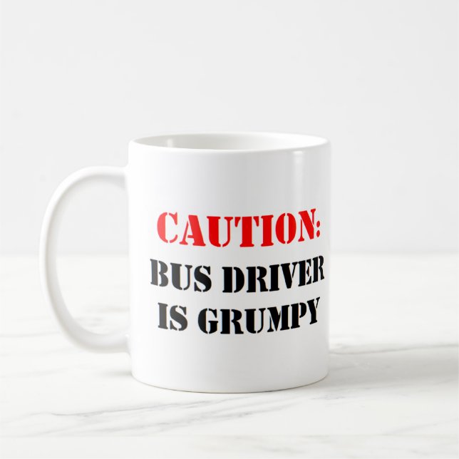 Busfahrer ist mürrisch kaffeetasse (Links)