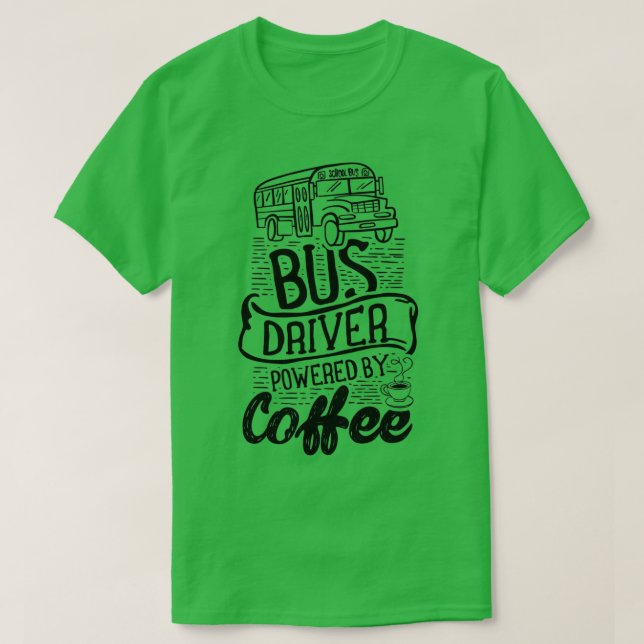 Busfahrer mit Kaffee 7 T-Shirt (Design vorne)