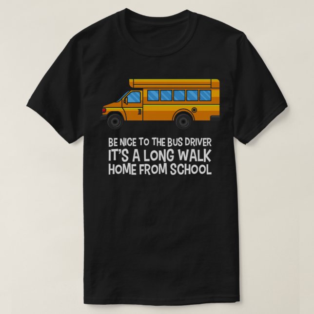 Busfahrer mit Schulbus T-Shirt (Design vorne)