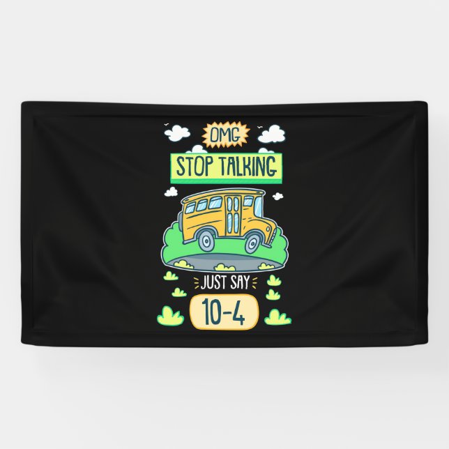 Busfahrer Omg Stopp-Talk Banner (Horizontal)