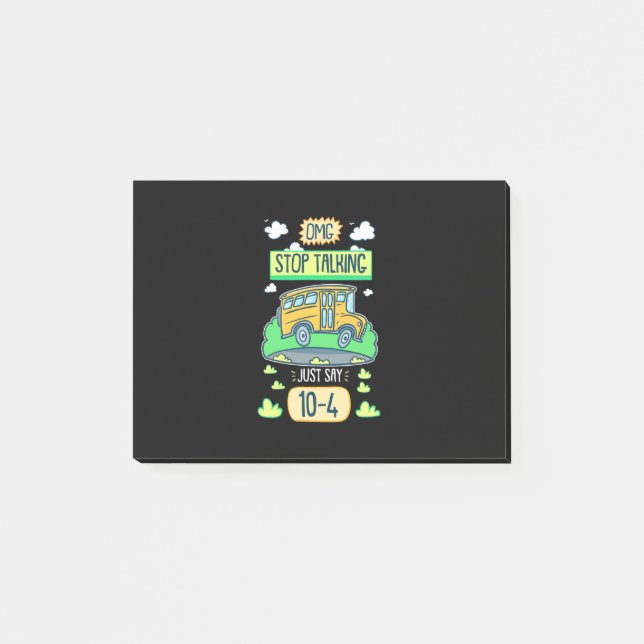Busfahrer Omg Stopp-Talk Post-it Klebezettel (Vorderseite)