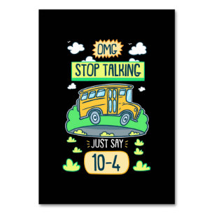 Busfahrer Omg Stopp-Talk Tischnummer