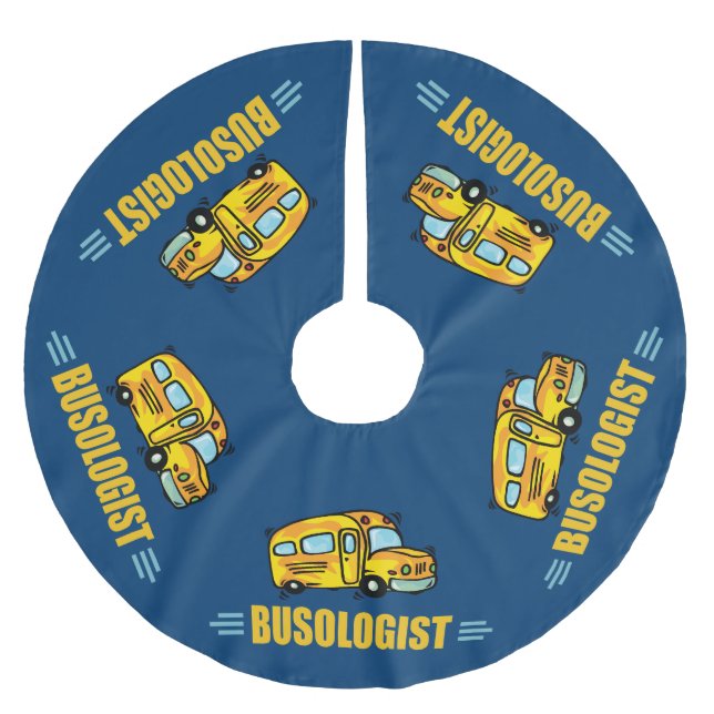 Busfahrer Polyester Weihnachtsbaumdecke (Vorderseite)