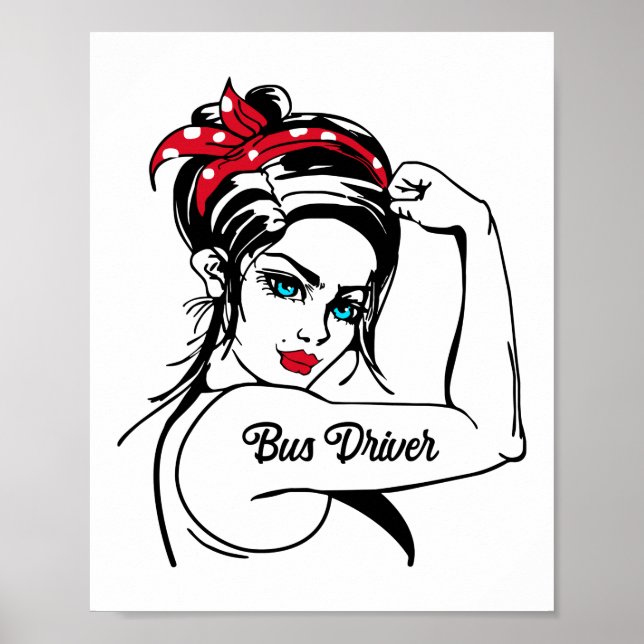 Busfahrer Rosie das Riveter-Button nach oben Poster (Vorne)