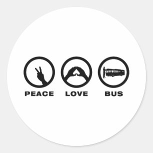 Busfahrer Runder Aufkleber