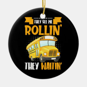 Busfahrer sehen Me Rollin Keramik Ornament