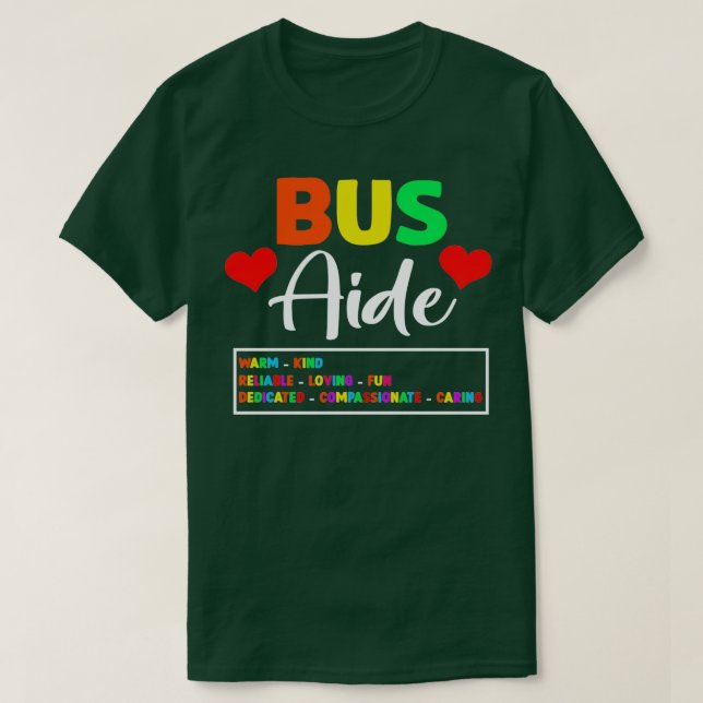 Busfahrer unterstützen Niedliche Schule T-Shirt (Design vorne)