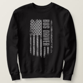 Busfahrer USA-Flagge Distressed-Design Sweatshirt