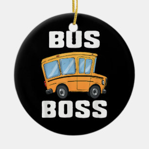 Busfahrer von Funny Bus Keramik Ornament