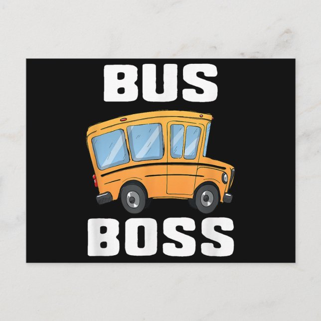 Busfahrer von Funny Bus Postkarte (Vorderseite)