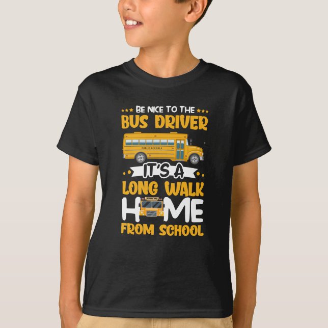 Busgestaltung für Schulbusse oder Busfahrer T-Shirt (Vorderseite)